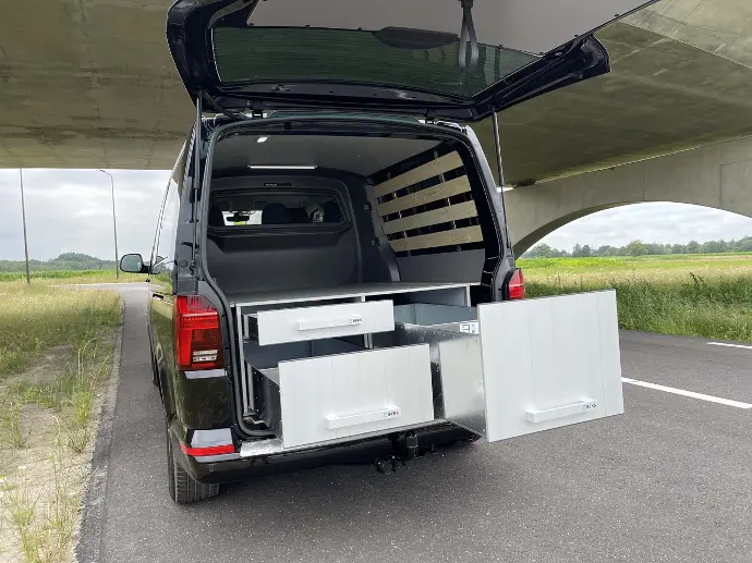 van floor storage drawer units